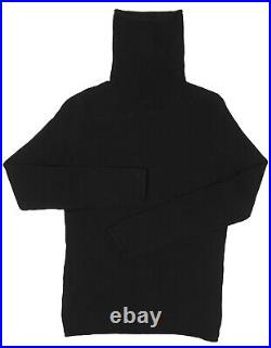 NEW Ann Taylor Cashmere Turtleneck Sweater! M or L Black Rolled Hem