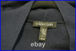 NEW Eileen Fisher Ultra Fine Merino Straight Long Cardigan Midnight M #S7875