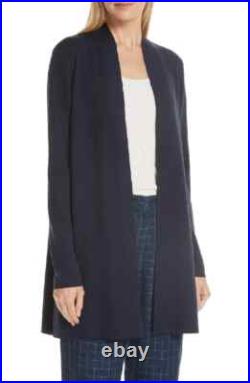 NEW Eileen Fisher Ultra Fine Merino Straight Long Cardigan Midnight M #S7875