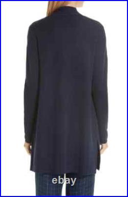 NEW Eileen Fisher Ultra Fine Merino Straight Long Cardigan Midnight M #S7875