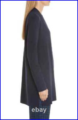 NEW Eileen Fisher Ultra Fine Merino Straight Long Cardigan Midnight M #S7875