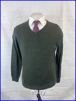 NEW FALL/WINTER Jos A. Bank Men's Olive Green Merino Wool Sweater M $148