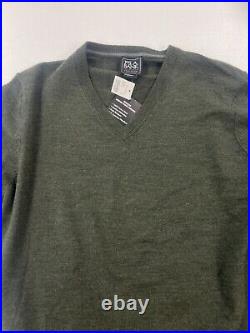 NEW FALL/WINTER Jos A. Bank Men's Olive Green Merino Wool Sweater M $148 NEW FALL/WINTER Jos A. Bank Men's Olive Green Merino Wool Sweater M $148