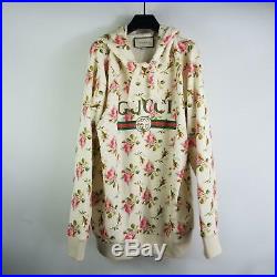 NEW GUCCI Floral Rose Print Hoodie Sweater Rare Runway Sold Out M Medium