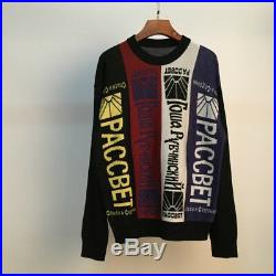 NEW Gosha Rubchinskiy Wool Acrylic Sweater sunrise Black Scarf Paccbet lil peep