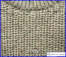 NEW Men Fisherman's Jumper Oatmeal Chunky Knit 100% Wool Sweater S M L XL XXL