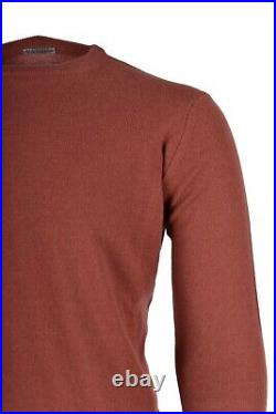 NEW Stile Latino Attolini crew neck cashmere sweater EU 48 US 38 S/M coral