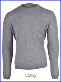 NEW Stile Latino Attolini crew neck cashmere sweater EU 48 US 38 S/M light gray