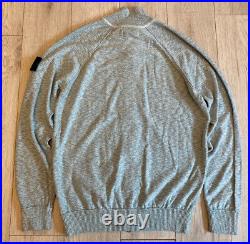 NEW Stone Island Medium Full Zip Neck Jumper Sweater Sweatshirt Cotton Top BNWT