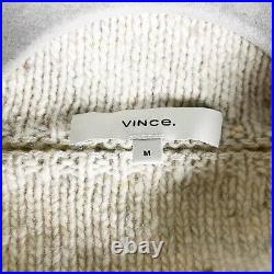 NEW Vince Textured Funnel Neck Wool Alpaca Blend Stretch Knit Pullover Sweater M