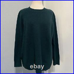 NEW ZARA Oversized 100% Wool Knit Green Sweater Size Medium