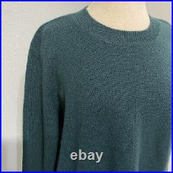 NEW ZARA Oversized 100% Wool Knit Green Sweater Size Medium