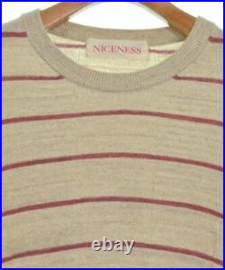 NICENESS Sweaters BeigexRed(Border) M 2200546128024