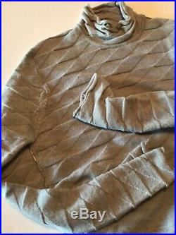 NWOT $1025 Issey Miyake Rare Textured Vintage Knit Grey Sweater Size 2 = Medium