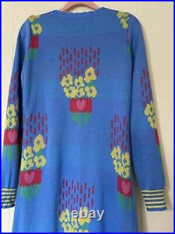 NWOT Vintage Betsey Johnson Sweater Sample Dress Button Down Medium Front Pocket