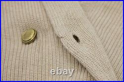 NWT$1995 Brunello Cucinelli Men Chunky Rib Knit DB Cardigan WithLogoButtons M A196