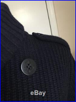 NWT $2495 Ralph Lauren Purple Label Men Cardigan Sweater Jacket Navy M Italy