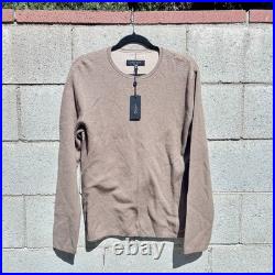 NWT $278 Rag & Bone Wool Blend Crewneck Bennet Sweater Desert Brown Sz M