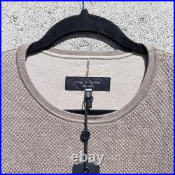 NWT $278 Rag & Bone Wool Blend Crewneck Bennet Sweater Desert Brown Sz M
