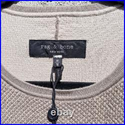 NWT $278 Rag & Bone Wool Blend Crewneck Bennet Sweater Desert Brown Sz M