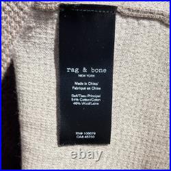 NWT $278 Rag & Bone Wool Blend Crewneck Bennet Sweater Desert Brown Sz M