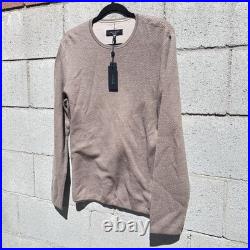 NWT $278 Rag & Bone Wool Blend Crewneck Bennet Sweater Desert Brown Sz M