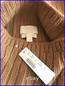 NWT $298 J. CREW COLLECTION Size M Cashmere Cable-knit Turtleneck HEATHER ACORN