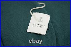 NWT$3725 Brunello Cucinelli Women 100% Cashmere Hoodie WithBead Drawstrings M A191