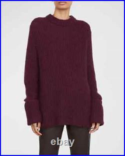 NWT $395 VINCE Marl Ribbed Crewneck Sweater M
