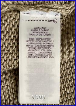 NWT $890 Ralph Lauren Collection Tabard Sleeveless Rollneck Linen Sweater Sz M