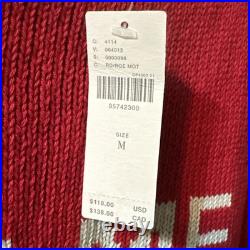 NWT Anthropologie MAEVE Sweater Take Me To MILAN RED 100% COTTON Med