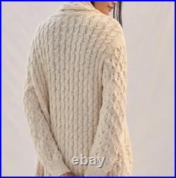 NWT Anthropologie Pilcro Textured Cable Cardigan Sweater Size Medium Z354-1