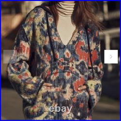 NWT! Anthropologie Relaxed Hooded Sweater Colorful Women's Size S/M MSRP $198