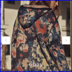 NWT! Anthropologie Relaxed Hooded Sweater Colorful Women's Size S/M MSRP $198