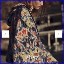 NWT! Anthropologie Relaxed Hooded Sweater Colorful Women's Size S/M MSRP $198