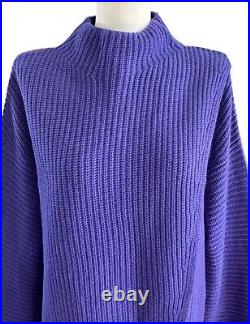 NWT Athleta Merino Wool Cashere Mock Neck Long Sleeve Pullover Sweater Women's M