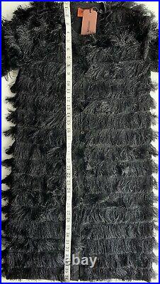 NWT Authentic Missoni Black metallic fringe cardigan knit coat 42 EU $2995