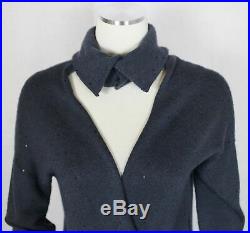 NWT Brunello Cucinelli Diamond Cashmere Silk Sweater Unique Collar $2875 Medium