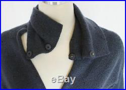 NWT Brunello Cucinelli Diamond Cashmere Silk Sweater Unique Collar $2875 Medium