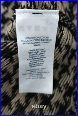 NWT CHAPS Women's Blazer Sweater Cardigan Zip Houndstooth Brown Black Size M $99