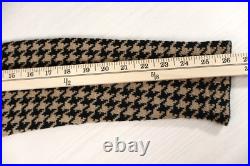 NWT CHAPS Women's Blazer Sweater Cardigan Zip Houndstooth Brown Black Size M $99