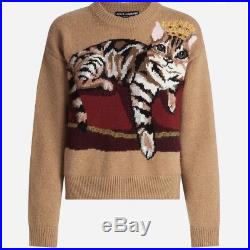 NWT Dolce & Gabbana $1375 IT 44 US Medium Cashmere Cat Detail FW17 Sweater NEW