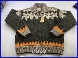 NWT Filson Mens Limited Silverfir Cowichan Handmade Sweater Zip Cardigan