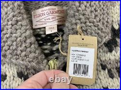 NWT Filson Mens Limited Silverfir Cowichan Handmade Sweater Zip Cardigan