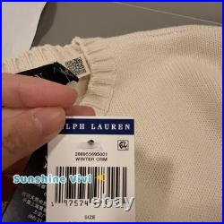 NWT Lauren Ralph Lauren Intarsia Dachshund dog Chalk Cotton Sweater Choose Size NWT Lauren Ralph Lauren Intarsia Dachshund dog Chalk Cotton Sweater Choose Size