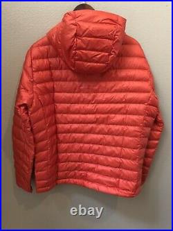 NWT Patagonia Mens Down Sweater Hoody Jacket Medium Hot Ember 84701 $279