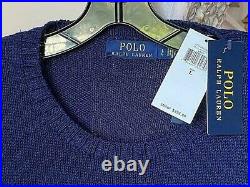 NWT Polo Ralph Lauren Polo Men's CP-93 Bear Navy Jumper Sweater Large