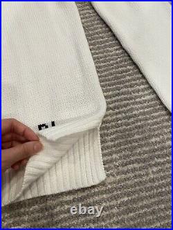 NWT Polo Ralph Lauren Women's French Bear Cotton Knit Sweater White Size M