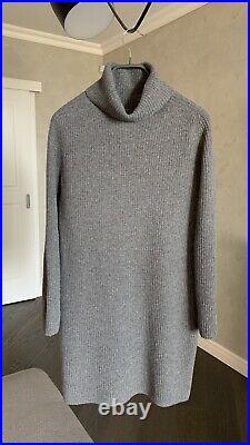 NWT SMax Mara Cozy Wool Cashmere Gray Turtleneck Sweater Dress Sz M