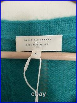 NWT Sezane Augustino jumper or sweater Medium Green Color